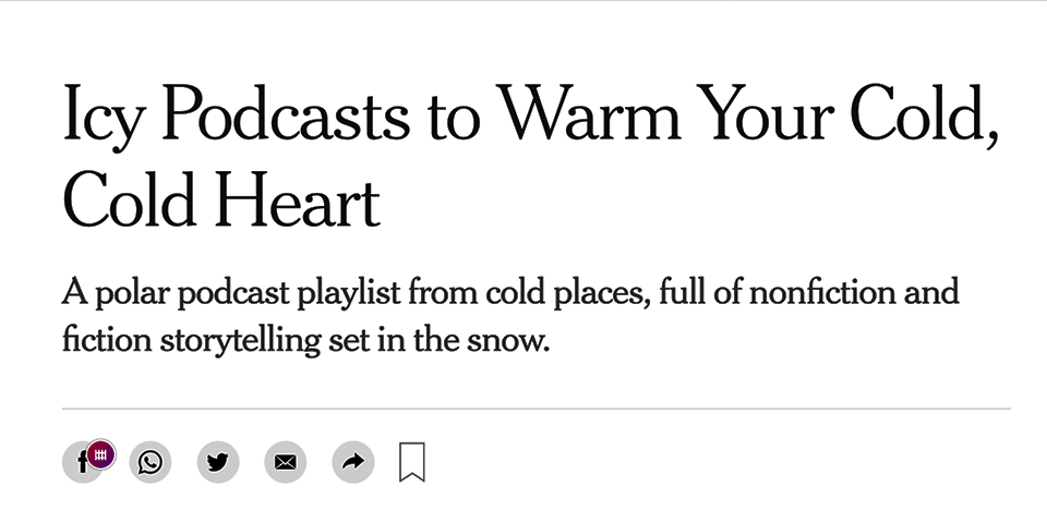 Dark Winter Nights in The New York Times!